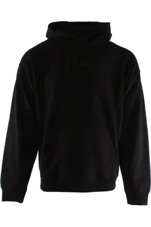 Fendi Bluzy, Mężczyzna, Czarny, M, Czarny Bawełniany Sweter dla Mężczyzn