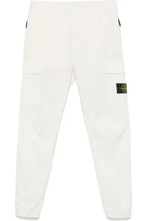 Stone Island Spodnie, Mężczyzna, Biały, W31, Bawełna, Spodnie Cargo