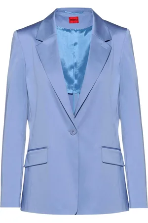 HUGO BOSS Kurtki, Kobieta, Niebieski, L, Bawełna, Afede 50467054 Regular Fit Jacket