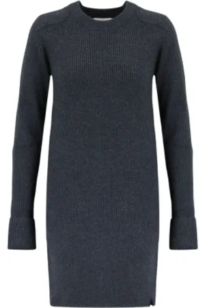Isabel Marant Sukienki, Kobieta, Szary, S, Wełna, Krótka sukienka z wełny merino