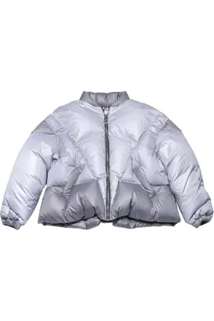 Khrisjoy Kurtki, Kobieta, Szary, S, Nylon, Szara kurtka Matelassé z detalem serca