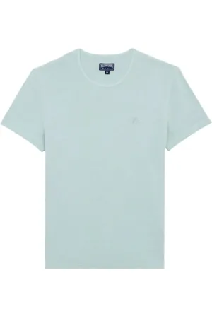 Vilebrequin Koszulki, Mężczyzna, Niebieski, M, Jednokolorowy unisexowy T-shirt z frotte