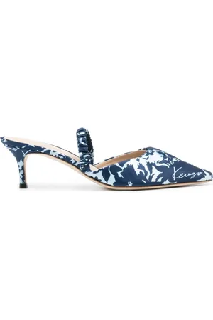 Kenzo Buty, Kobieta, Niebieski, 36 EU, Skóra, Klapki na obcasie