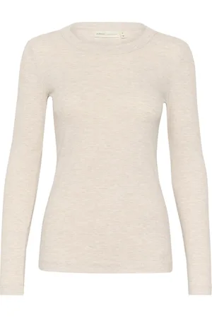 INWEAR Koszulki, Kobieta, Beżowy, S, Bawełna, Melange Long Sleeve Top