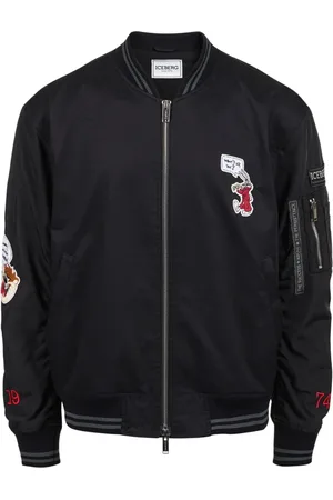 Iceberg Kurtki, Mężczyzna, Czarny, M, Nylon, Kurtka Regular Fit