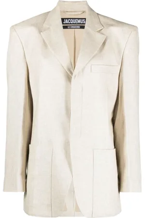 Jacquemus Kurtki, Kobieta, Beżowy, M, Bawełna, La Veste D`Homme Blazer