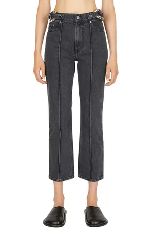 J.W.Anderson Jeansy, Kobieta, Szary, M, Bawełna, Jeansyy Chain Link Slim Fit
