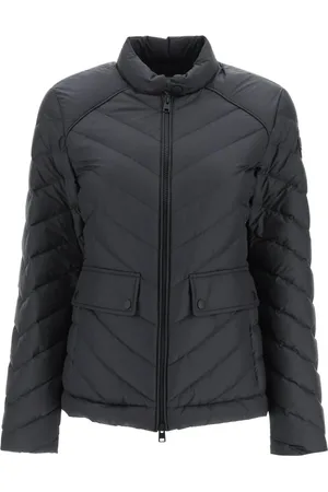 Woolrich Kurtki, Kobieta, Czarny, XS, Lekka kurtka puchowa z pikowaniem w jodełkę Chevron