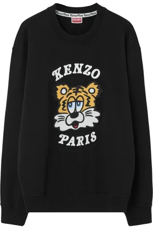 Kenzo Bluzy, Mężczyzna, Czarny, S, Bawełna, Bluza haftowana `Verdy Market`