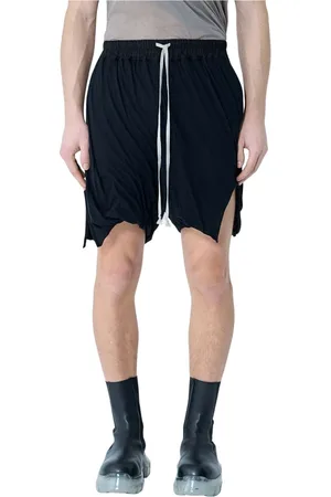 Rick Owens Szorty, Mężczyzna, Czarny, XL, Spódnica z podwójnej warstwy bawełny