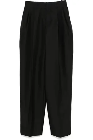 Jacquemus Spodnie, Kobieta, Czarny, 2XS, Wełna, Le Pantalon Curzio