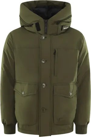 Woolrich Kurtki, Mężczyzna, Zielony, L, Bawełna, Stylowa kurtka bomberka