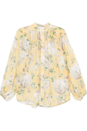 ZIMMERMANN Bluzki, Kobieta, Żółty, M, Acacia Scallop Blouse