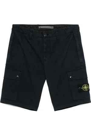 Stone Island Szorty, Mężczyzna, Niebieski, W29, Bawełna, Szorty z elastycznego diagonalu bawełnianego
