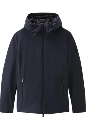 Woolrich Bluzy, Mężczyzna, Niebieski, M, Kurtka Pacific Soft Shell