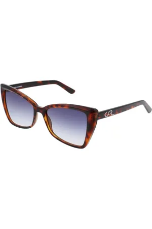 Karl Lagerfeld Akcesoria, Kobieta, brązowy, ONE SIZE, Gradientowe Niebieskie Okulary Przeciwsłoneczne z Filtrem UV