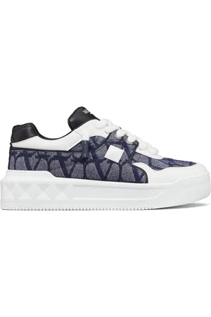 VALENTINO GARAVANI Buty, Mężczyzna, Niebieski, 41 1/2 EU, Skóra, Sneakersy Low-top One Stud XL