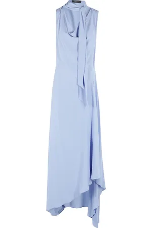 FEDERICA TOSI Sukienki, Kobieta, Niebieski, S, Chusta Sukienka Chiffon Błękitna