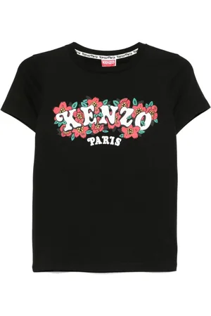 Kenzo Koszulki, Kobieta, Czarny, S, Bawełna, T-shirt z nadrukiem logo i okrągłym dekoltem