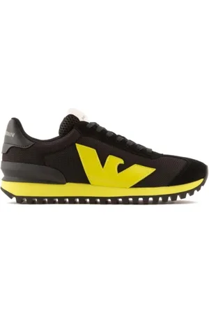 Emporio Armani Buty, Mężczyzna, Czarny, 42 EU, Poliester, Polyesterowe Sneakersy
