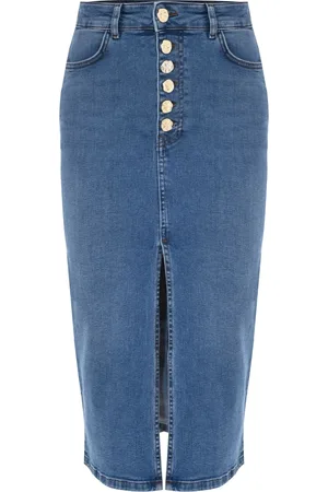Kocca Spódnice, Kobieta, Niebieski, W31, Denim, Denimowa Spódnica
