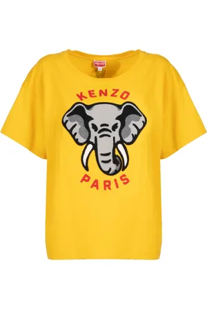 Kenzo Koszulki, Kobieta, Żółty, S, Bawełna, Koszulka Relax
