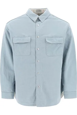 Dior Koszule, Mężczyzna, Niebieski, L, Casual Button-Up Shirt