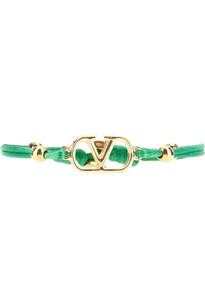 VALENTINO GARAVANI Akcesoria, Mężczyzna, Zielony, ONE SIZE, Bawełna, Bransoletka Vlogo Signature