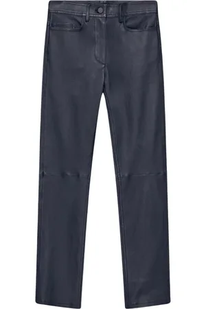 Joseph Spodnie, Kobieta, Niebieski, S, Skóra, Skórzane spodnie Teddy Stretch
