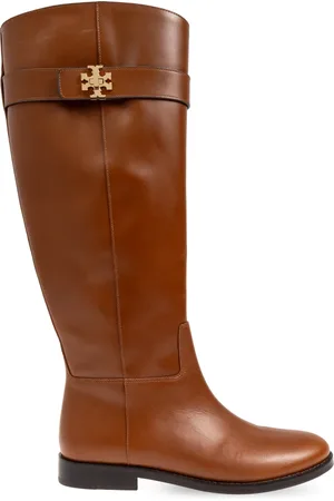 Tory Burch Buty, Kobieta, brązowy, 40 EU, Skóra, Kozaki jeździeckie T Lock