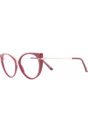 Tom Ford Akcesoria, Kobieta, Czerwony, ONE SIZE, Okulary Kocie Oko