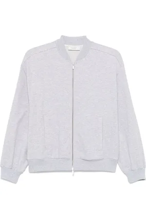 PESERICO SIGN Bluzy, Kobieta, Szary, XS, Bawełna, Bomber Sweatshirt