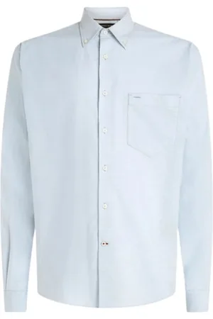 Tommy Hilfiger Koszule, Mężczyzna, Niebieski, M, Bawełna, Oversize Oxford Shirt