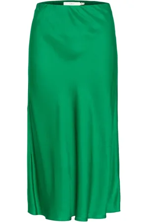 INWEAR Spódnice, Kobieta, Zielony, S, Len, Spódnica Cassiw