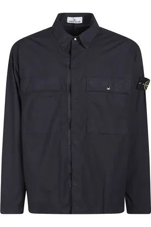 Stone Island Kurtki, Mężczyzna, Niebieski, M, Stylowa koszula wierzchnia