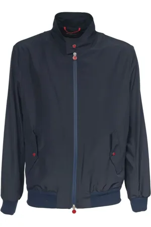 Kiton Kurtki, Mężczyzna, Niebieski, L, Poliester, Lekka kurtka bomberka