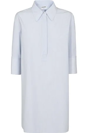 Jil Sander Sukienki, Kobieta, Niebieski, L, Bawełna, Koszula Friday