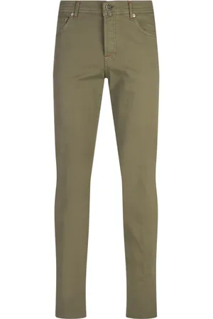 Kiton Spodnie, Mężczyzna, Zielony, W40, Bawełna, Spodnie Slim-fit