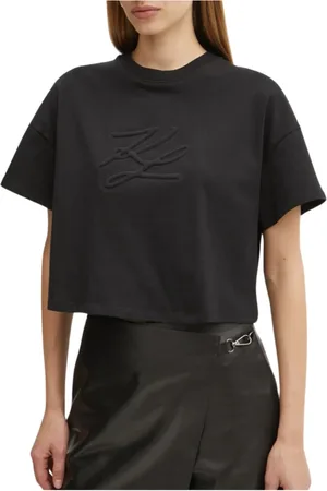 Karl Lagerfeld Koszulki, Kobieta, Czarny, M, Bawełna, La Societe T-Shirt