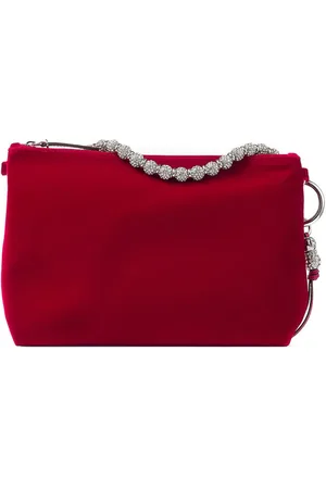 Jimmy Choo Torebki, Kobieta, Różowy, ONE SIZE, Skóra, Rubinowa Czerwona Srebrna Kopertówka