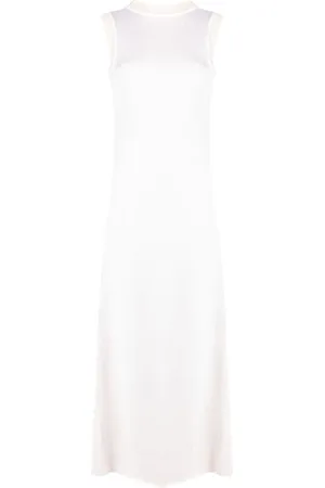 Jil Sander Sukienki, Kobieta, Beżowy, S, Beżowa sukienka midi z dzianiny