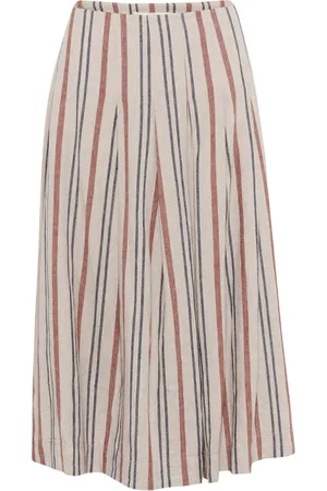 INWEAR Spódnice, Kobieta, Wielobarwność, 2XL, Pasiasta spódnica midi