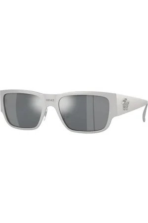 VERSACE Akcesoria, Kobieta, Szary, ONE SIZE, Eleganckie Szare Okulary Przeciwsłoneczne