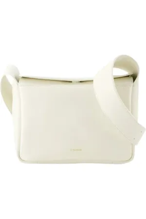 Jil Sander Torebki, Kobieta, Beżowy, ONE SIZE, Skóra, Listonoszka Flap Messenger XS