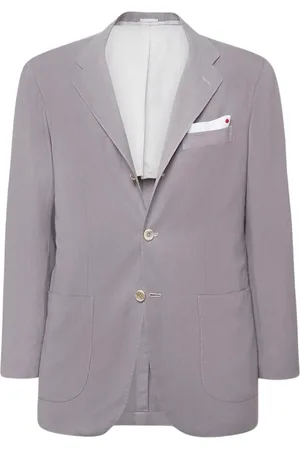 Kiton Kurtki, Mężczyzna, Fioletowy, 3XL, Kaszmir, Szara marynarka z kaszmiru