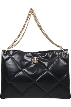 Tory Burch Torebki, Kobieta, Czarny, ONE SIZE, Skóra, Torebka Hobo z Diamentowym Pikowaniem