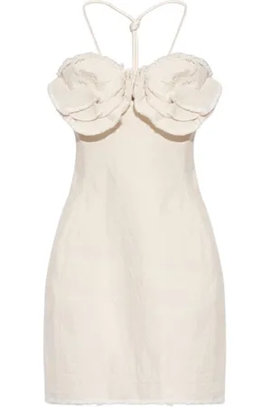Jacquemus Sukienki, Kobieta, Beżowy, S, Bawełna, Sukienka Mini Artichaut