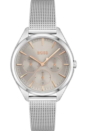 HUGO BOSS Akcesoria, Kobieta, Szary, ONE SIZE, Damski zegarek ze stali nierdzewnej Grey
