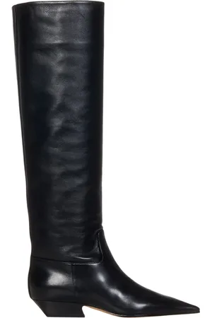Khaite Buty, Kobieta, Czarny, 37 EU, Skóra, Czarne wysokie kozaki ze skóry cielęcej