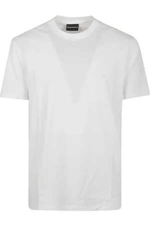 Emporio Armani Koszulki, Mężczyzna, Biały, 2XL, Ikoniczny Bawełniany T-shirt, Projekt z krótkim rękawem